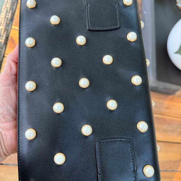 Gucci Nappa Pearl Studded Mini Queen Margaret Broadway Shoulder Bag - Picture 8 of 10